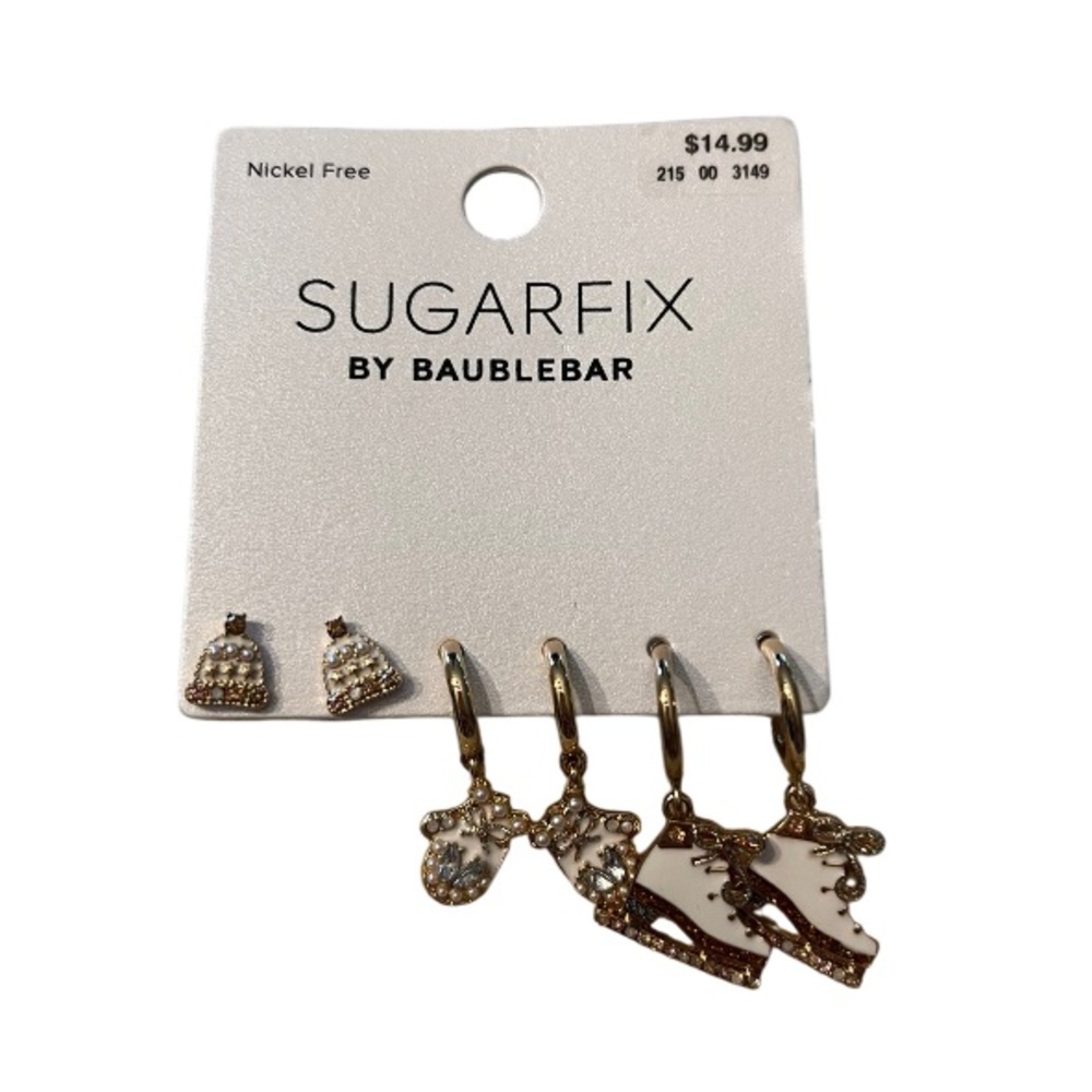 NEW Sugarfix by Baublebar 3pk Winter Earrings